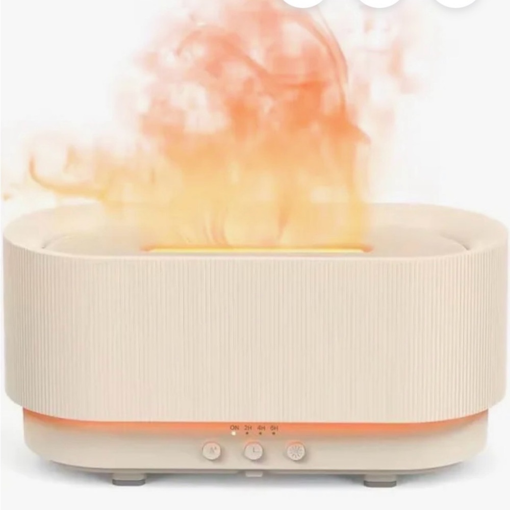 Wood Grain Ultrasonic Aroma Diffuser with Amber Light